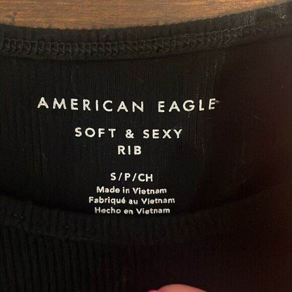 American Eagle Soft & Sexy Rib Short Sleeve Top Size S - Picture 6 of 9